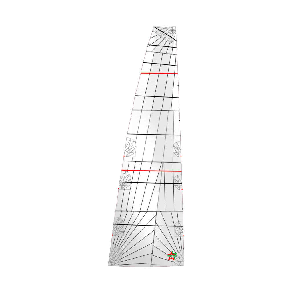 GRAND VOILE à Corne Coupe Orientée